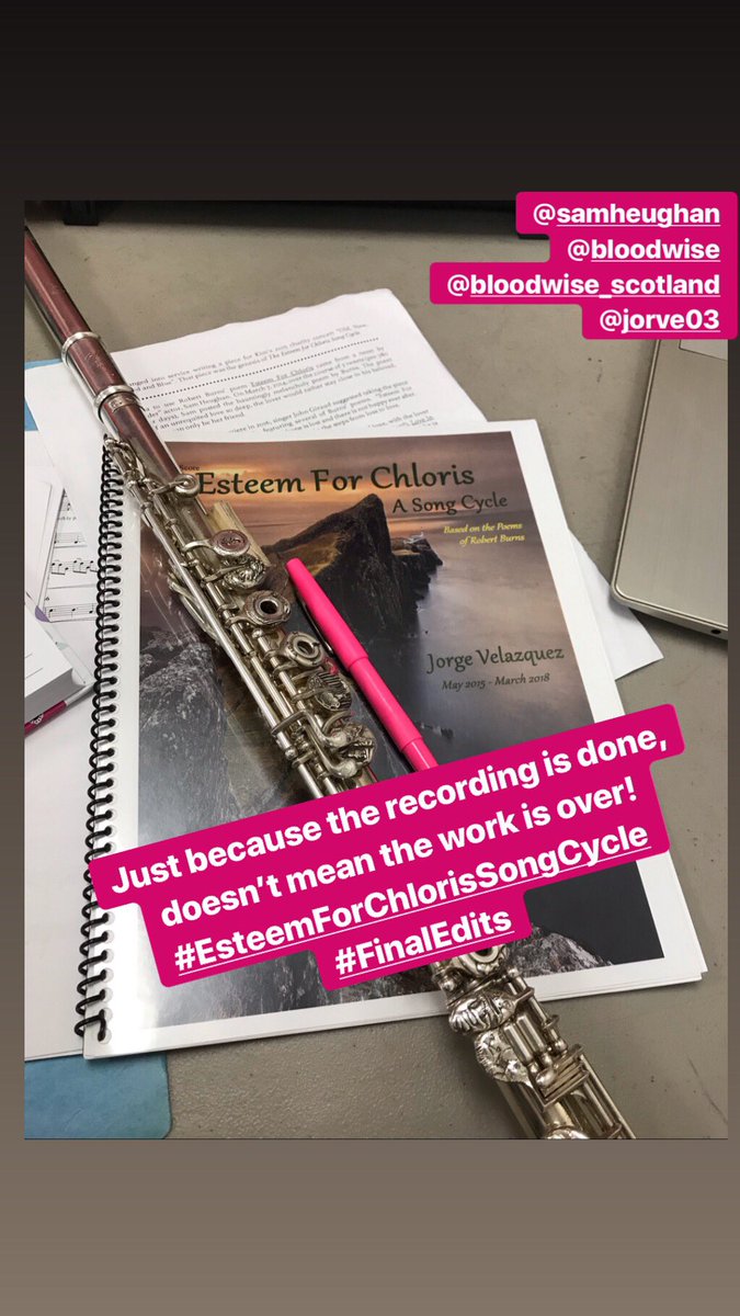 flutist_kim's tweet photo. Between rehearsing &amp; recording #EsteemForChlorisSongCycle (my original artistic peak from the very first year! #MPC #MPC2015) To my surgery in December &amp; broken foot, I haven’t been able to rejoin/attend #MPC2019Gala but I hope it’s a great success @SamHeughan https://t.co/ywbKiWkAHz