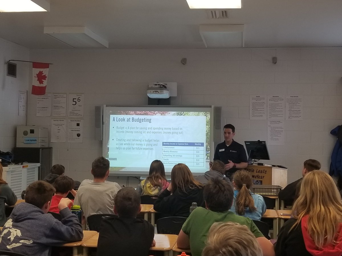 LPS_Crestview's tweet photo. Thanks to Antonio from @mylakehead for sharing the importance of financial literacy and budgeting with our Grade 7 &amp; 8 students.  The "Save the Camp" game helped to drive home the idea and the workbook and chance to win a Nintendo Switch is a nice incentive to learn more. #lpstb https://t.co/IXBlaUVTJY