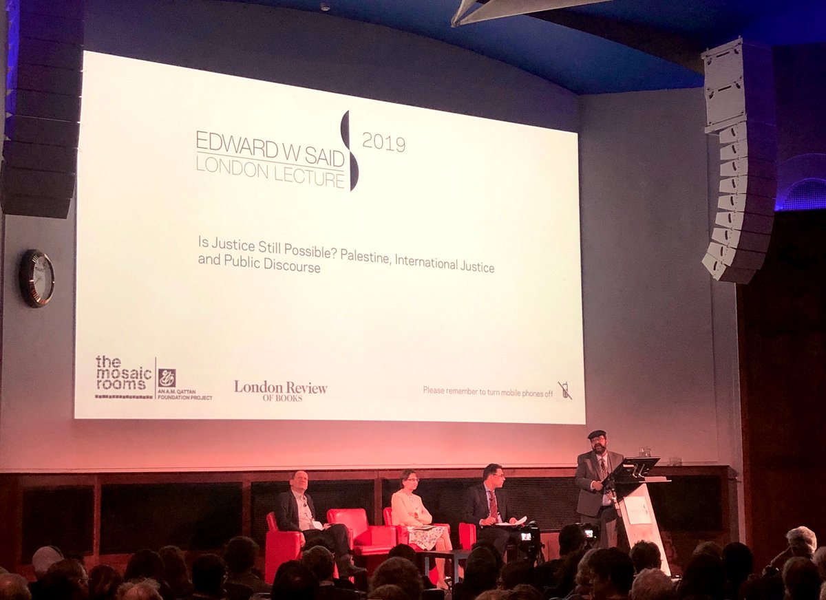 khoury_kat's tweet photo. Interesting and frank discussions on international justice in the Palestinian context with four world-renowned scholars at the 2019 Edward Said London Lecture #SaidLondonLect @TheMosaicRooms @QattanFDN https://t.co/mluSlKOefs