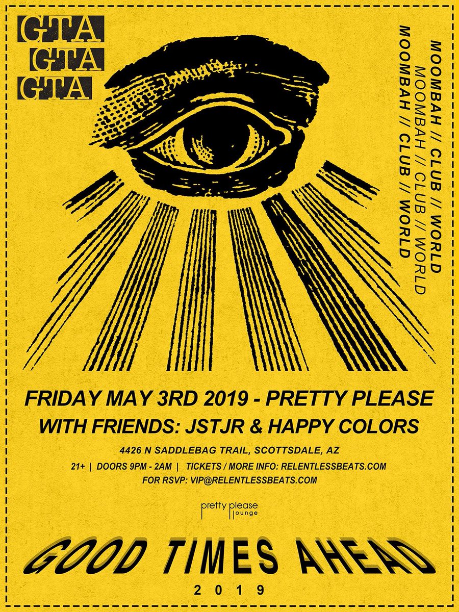 goodtimesahead's tweet photo. SCOTTSDALE TOMORROW!! #YELLOWTOUR @PrettyPleaseaz Get your tix!! #GOODTIMESAHEAD ๐๐ฝ๐๐ฝ๐๐ฝ
TIX: https://t.co/Wp1AccSiPt https://t.co/3BrM9hMPCQ