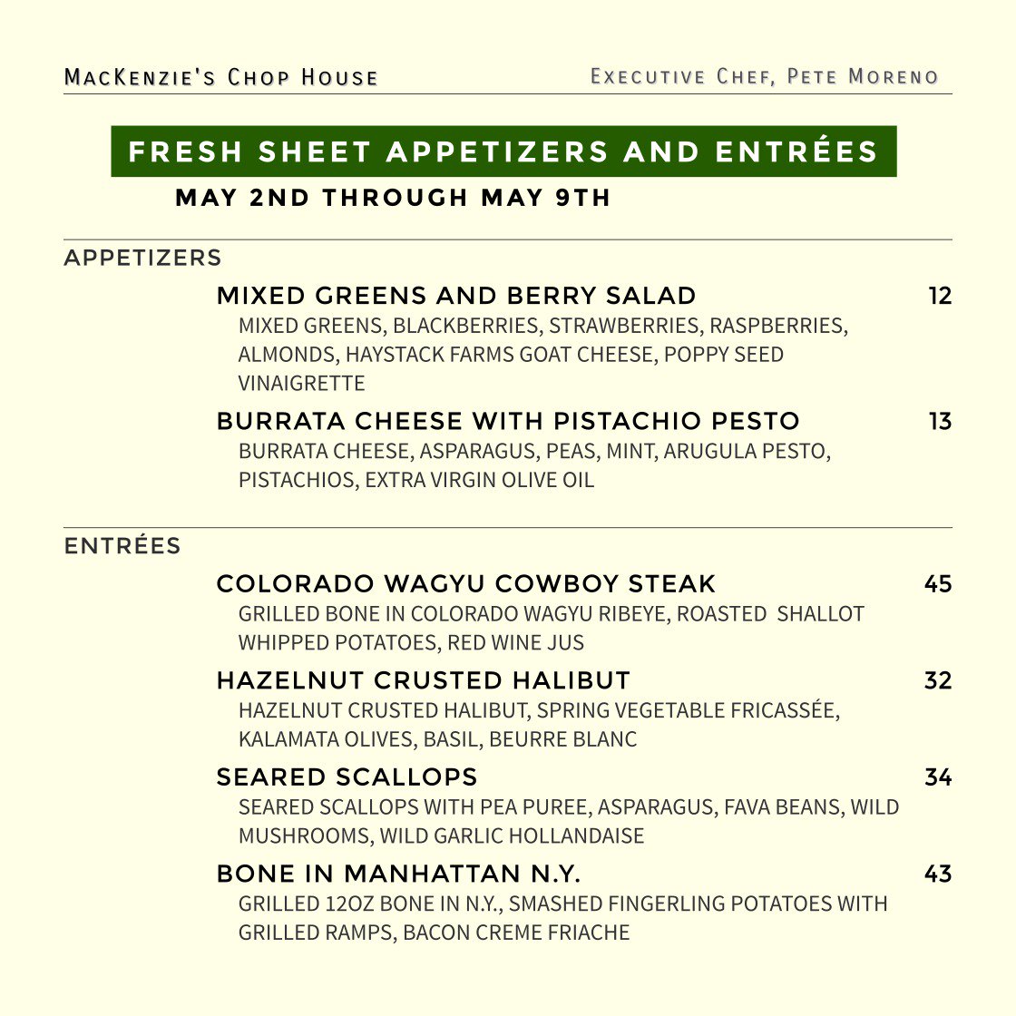 MacksChopHouse's tweet photo. Time to satiate your cravings. New specials every Thursday!
#specials #mintjulep #cowboysteaks https://t.co/tTmfWTPl3f