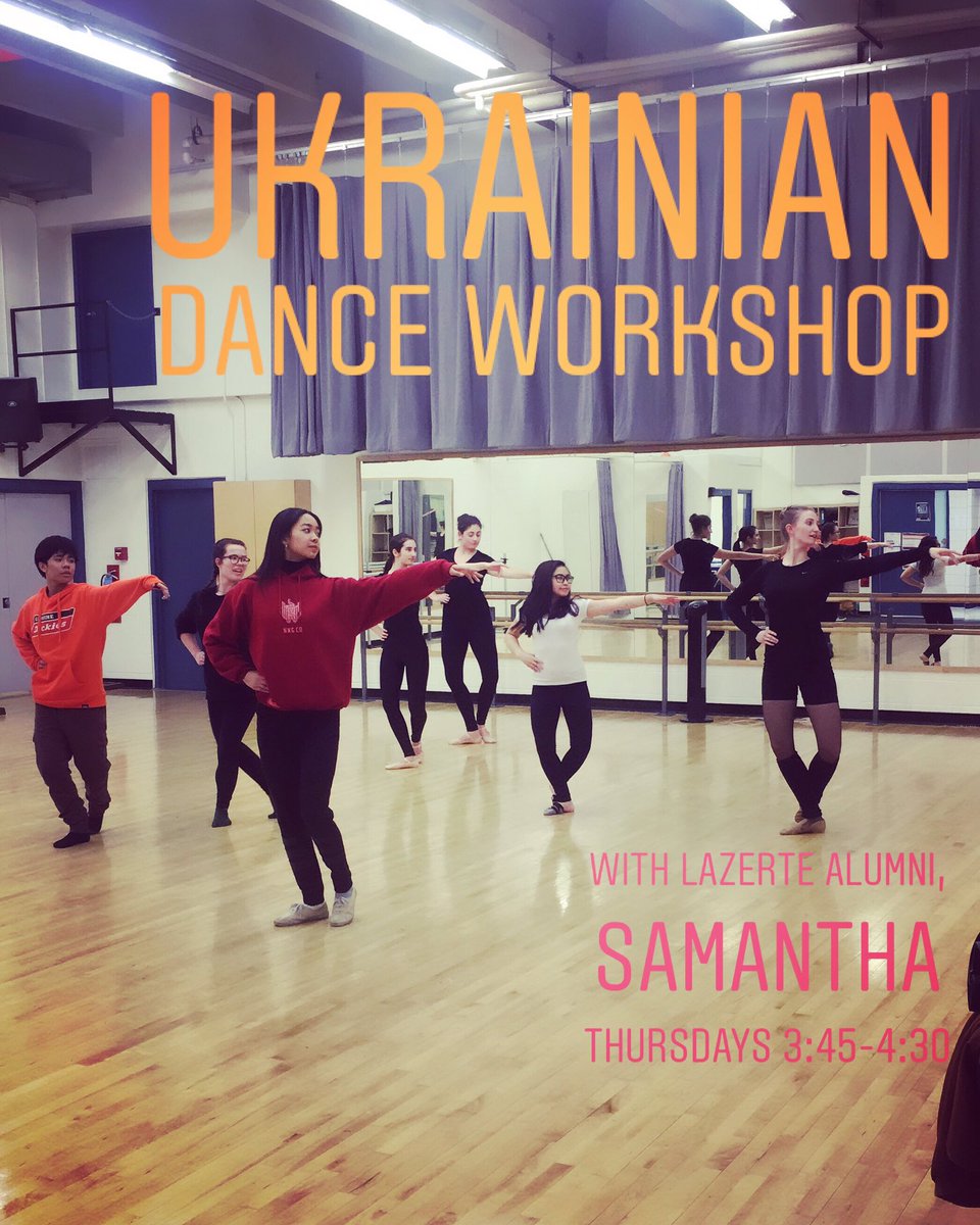 melazertedance's tweet photo. Come dance with us!! LaZerte alumni, Samantha Bunes is teaching a Ukrainian dance workshop, Thursdays 3:45-4:30. Everyone is welcome!! https://t.co/1287OzYshr