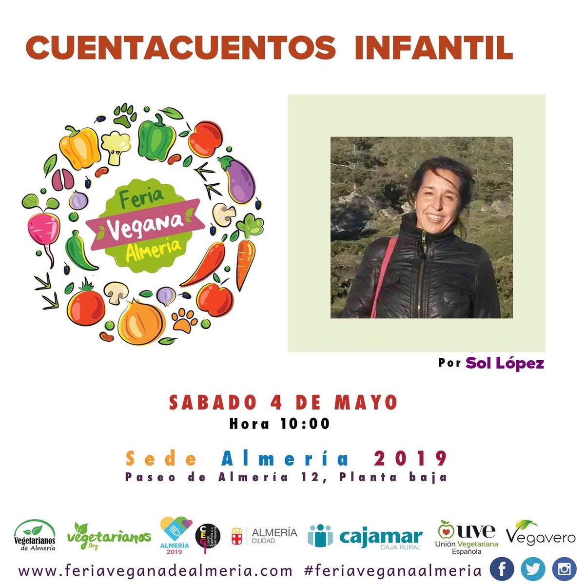 feriaveganaalm's tweet photo. ¡Que no falte ni uno de vuestros peques al entrañable CUENTACUENTOS INFANTIL que tendremos este sábado a las 10h de la mañana en #FeriaVeganaAlmería de la mano de nuestra querida @solluz Sol Luz! ¡Lo vamos a disfrutar mucho! 👩‍👩‍👧‍👧👨‍👨‍👦👨‍👨‍👧👨‍👨‍👧‍👦👨‍👨‍👦‍👦👨‍👨‍👧‍👧👩‍👦👩‍👧👩‍👧‍👦👪👨‍👩‍👧👨‍👩‍👧‍👦👨‍👩‍👦‍👦👨‍👩‍👧‍👧👩‍👩‍👦👩‍👩‍👧👩‍👩‍👧‍👦👨‍👧‍👦👨‍👦‍👦👨‍👧‍👧 https://t.co/wGU9ytIpuv