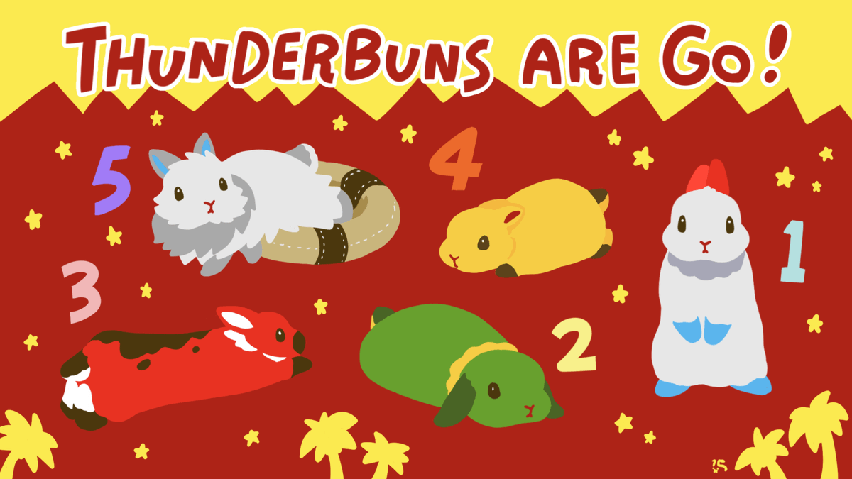 「5,4,3,2,1!!! Thunderbuns are go!! 」|大賀一五🐰のイラスト
