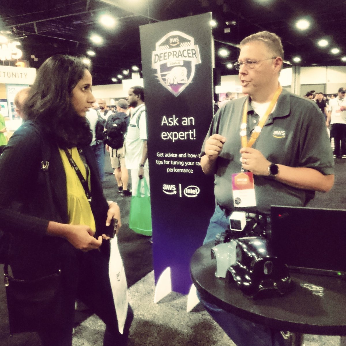 devtestprod's tweet photo. #AWSDeepRacer at #AWSSummitAtlanta2019. 

#AWS #AWSSummit #AWSSummitATL
#AWSSummitAtlanta #AWSSummit2019
#ThinkPad
@awscloud https://t.co/iYTGyTM1yk