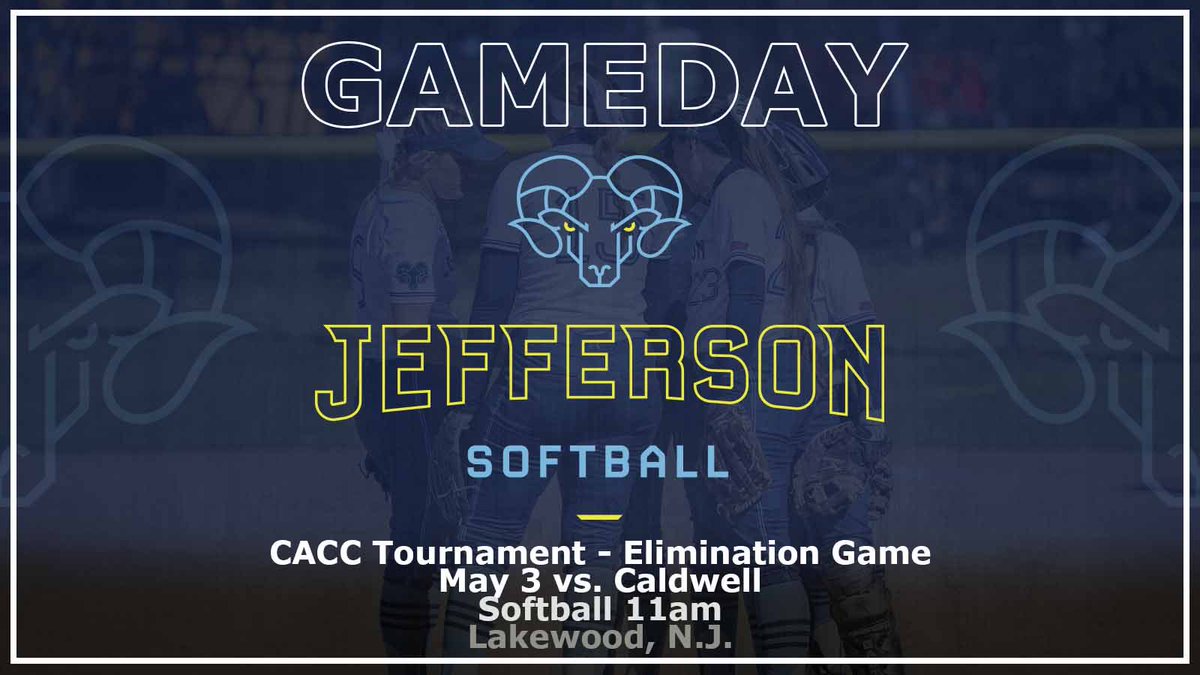 G A M E D A Y 🆚 | Caldwell (CACC Tournament - Elimination Game) 📍 | Lakewood, N.J. (SEI Investments Field) ⏰ | 11am 📊 | bit.ly/2VhkU3m 💻 | bit.ly/2ImHHV4