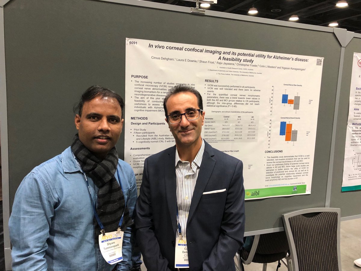 Shyam62234's tweet photo. It’s amazing conversing with leaders in the field Dr Katie Edwards, Dr Luisa Holguin Colorado @QUT and Dr Cirous Dehghani @unimelb at #ARVO19 @ARVOinfo @UNSWoptomvsci @MMarkoulli https://t.co/gFdgucX60e