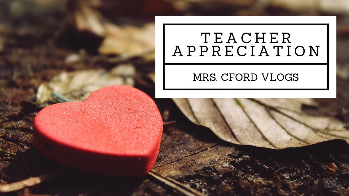 MrsCford_tweets's tweet image. Teacher Appreciation Week is right around the corner. Have you thought about appreciating the teachers you work with? Teacher Appreciation - Mrs. Cford Vlogs youtu.be/j7UYm5CzHwQ #passionateedu #323learns #choosekind #JoyfulLeaders #bereal #iledchat