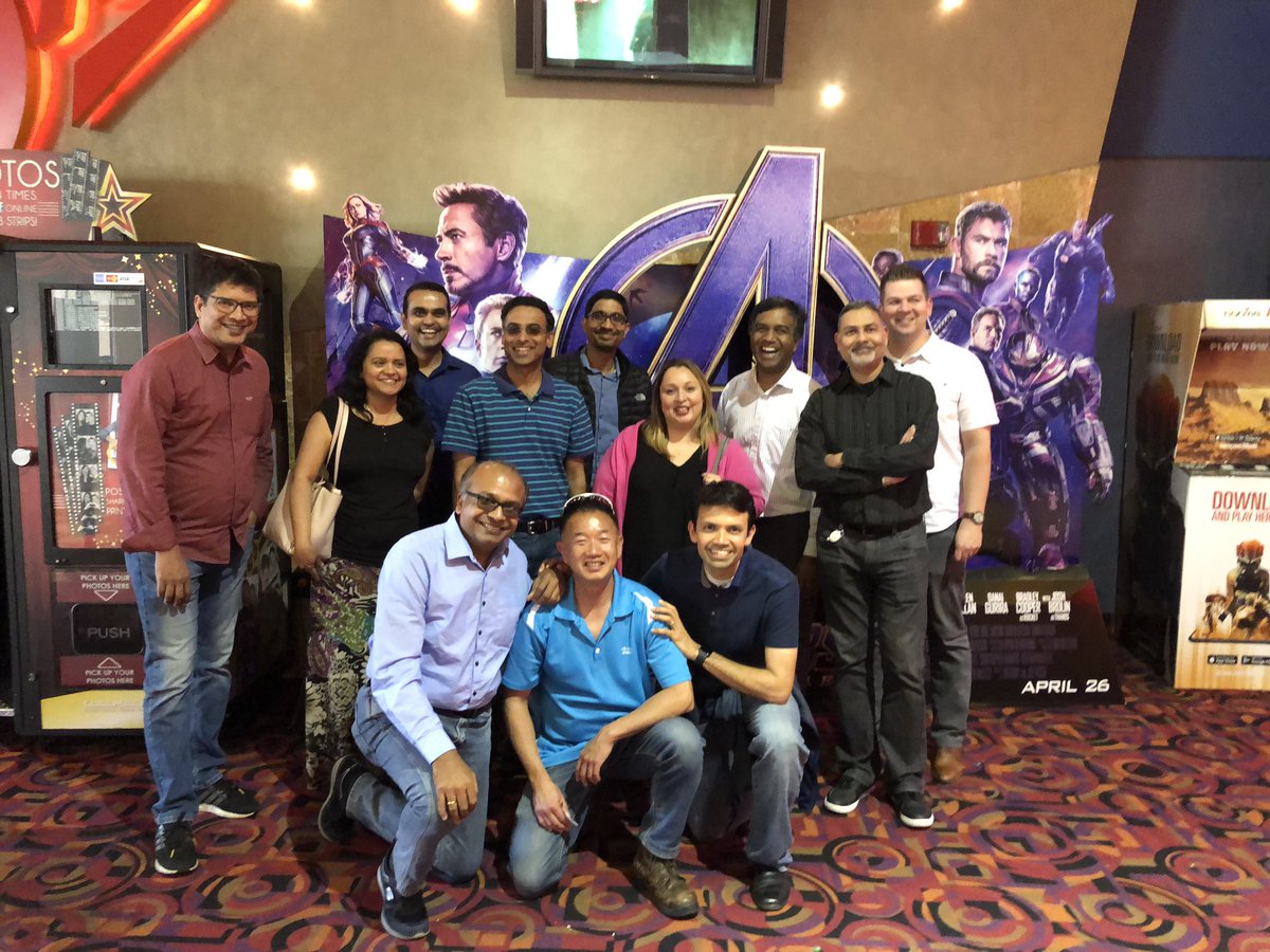 ManiyarShyam's tweet photo. @CiscoEnterprise Avengers who built #Catalyst9K enjoying @Avengers movie outing! Rest assured that world is safe, fast and connected with @Cisco innovations! #WeAreCisco @aoswal1234 @slogha @kssubhash https://t.co/JxEU9AeBD7