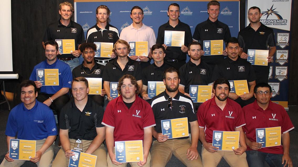 VCSUVikings's tweet photo. Congrats to the @VCSUBaseball All-Conference selections!
1st Team: Brady Engebretson, Jacob Rosales, Phil Almanza
2nd Team: Aiden Brook, Grant Wehseler
Honorable Mention: Brady Smith, Emmanuel Leyva
#VCSUVikingPride https://t.co/3c5DUr4eWB