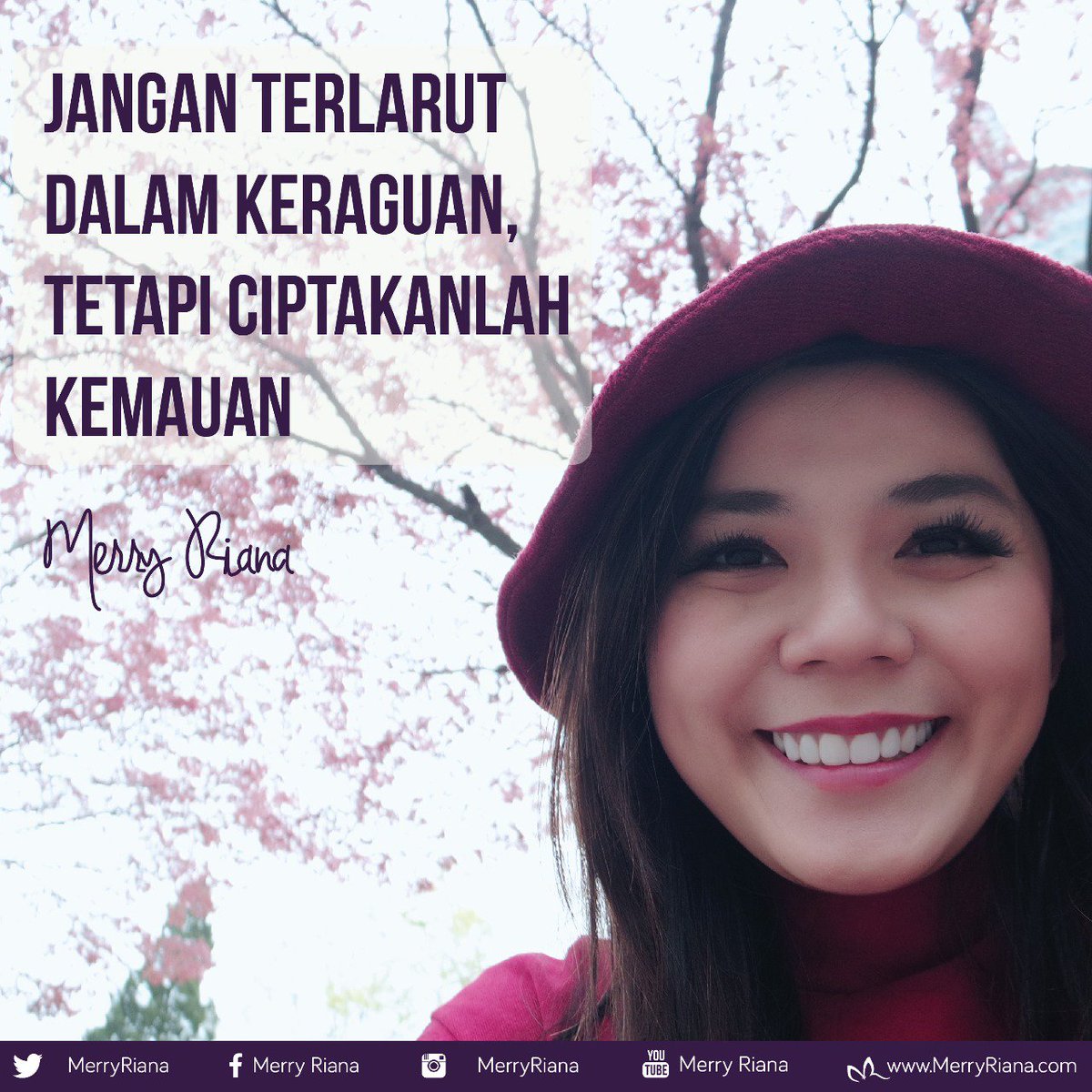 MerryRiana's tweet photo. Jangan terlarut dalam keraguan, tetapi ciptakanlah kemauan. https://t.co/yIzEWQA41q