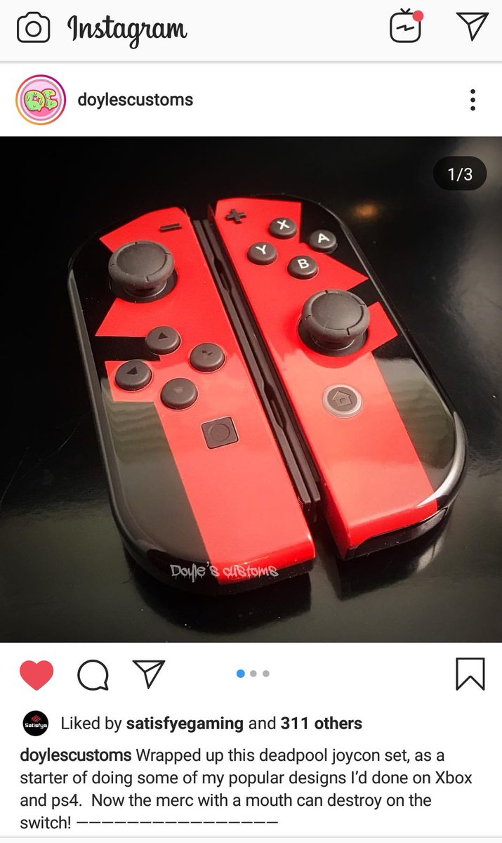 itsFurty's tweet image. Some slick, custom Deadpool Joy-Con by @Doylescustoms (via their IG) #NintendoSwitch #CustomJoyCon

(@oldmanfudo these scream your name)