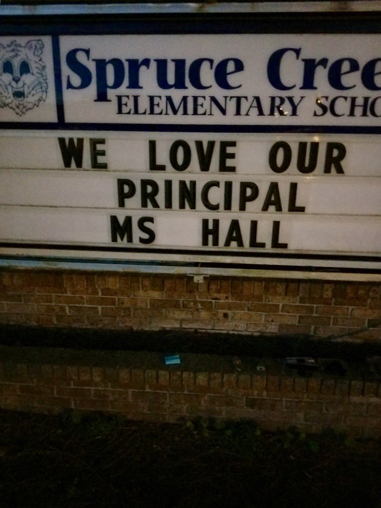 Blessed beyond words to have the best mentor, best leader, and best Principal in VCS!  Admiration for Principal Hall is immeasurable! <a href="/amhall814/">Andrea Hall</a> <a href="/scesbobcats/">Spruce Creek Elem.</a>