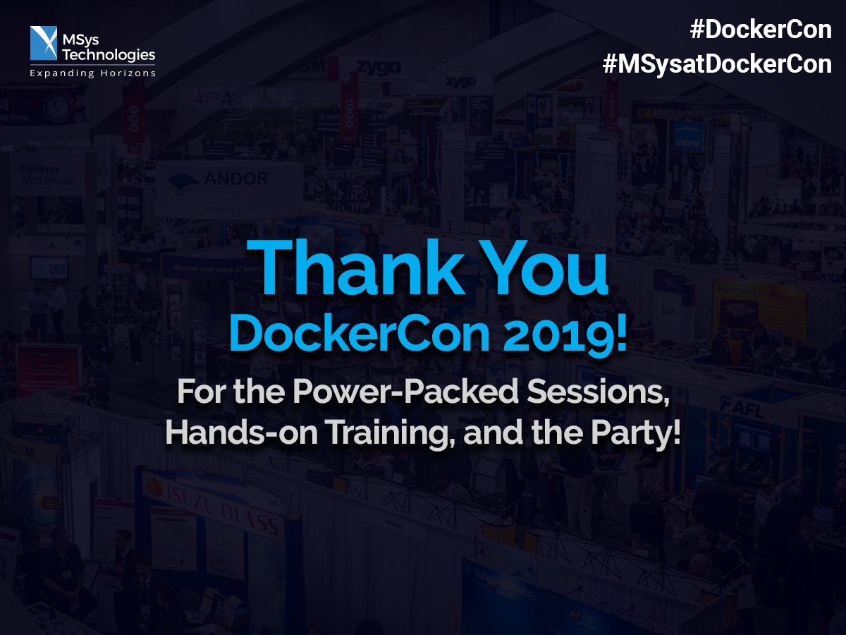AziroTech's tweet image. See you next year #ThankYou #DockerCon #DockerCon2019 #Docker #Container #Enterprise #MSysSolution #MSysatDockerCon