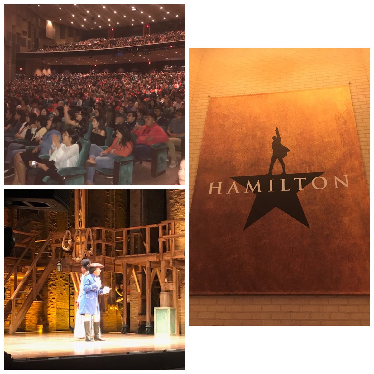 cbs11Robbie's tweet photo. North Texas students— and some from as far away as the Valley— enjoy the magic of #HamiltonDSM! But, first, they impressed their peers with some excellent interpretations of their own: turning history into art! https://t.co/sdZRnVf17D @dsmusicals @CBSDFW https://t.co/2qBh60kiN0