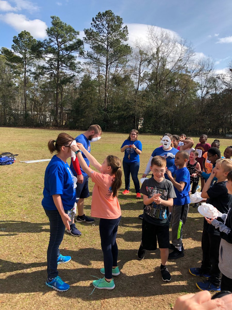 GMinolfo's tweet photo. The things you do as a teacher to raise money for new playground equipment! @affectheculture #WhyITeachAESMavericks #risetothechallenge #metthegoalset https://t.co/rx9BnhcYlv