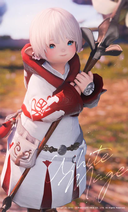 最近レベ上げしてる白が50lvになり、やっとこのAF装備着れるようになった(っ;ω;c)めっっちゃ可愛すぎてめちゃくちゃ撮った....かわいい............ #おはララ #GPOSERS #ffxivsnaps 
