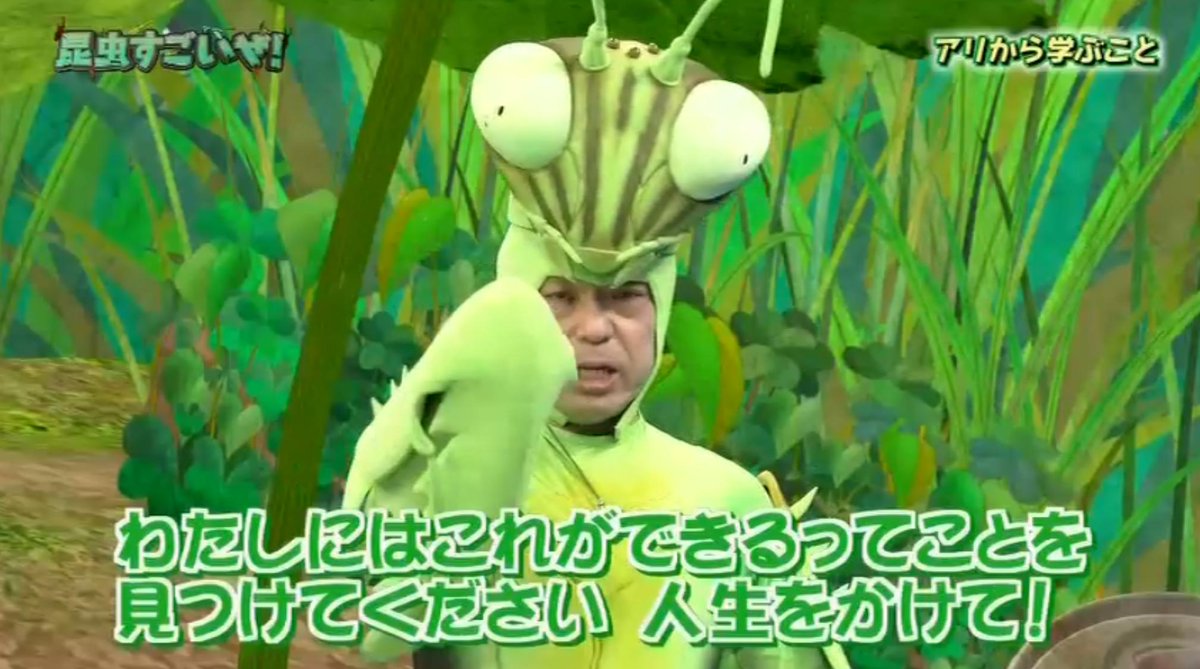 O Xrhsths Kurage Raku Sto Twitter あなたにしか できないことがある アリの世界が証明している 私にはこれができる っていうことを 人生をかけて見つけよう カマキリ先生 これ令和最初の名言だぜ 昆虫すごいぜ 香川照之 香川照之 O Xrhsths Kurage Raku Sto Twitter あなたにしか できないことがある アリの世界が証明している 私にはこれができる っていうことを 人生をかけて見つけよう カマキリ先生 これ令和最初の名言だぜ 昆虫すごいぜ 香川照之 香川照之