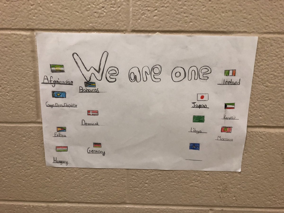 To prepare for our Cultural Celebration Day students created ‘We Are One’ posters and posted them all around the school. — “Individually, we are one drop. Together we are an ocean.” 🌎💙 #WeBelongTCDSB