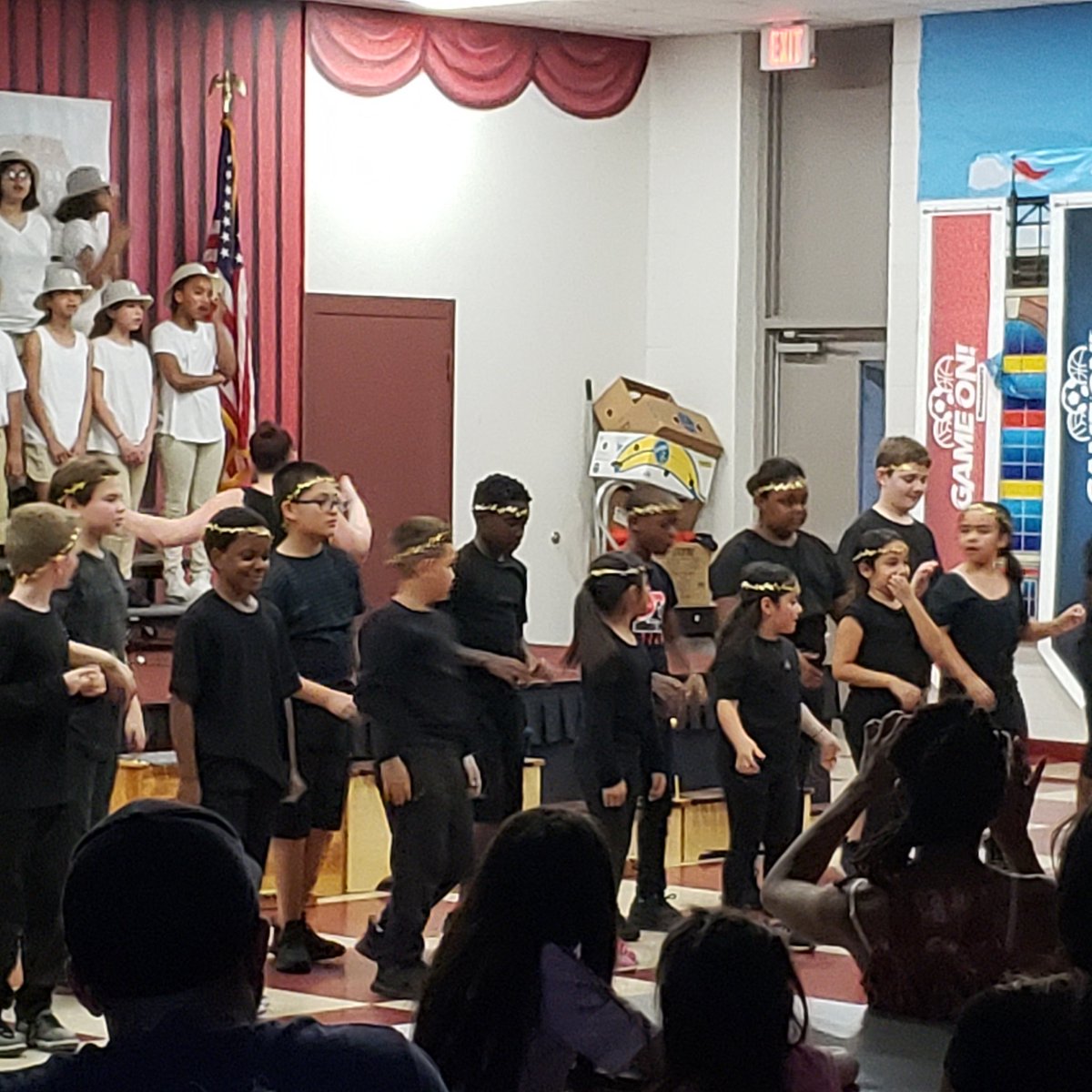 BurneyElem's tweet photo. STEM Night problem solving along with our Spring Concert. @AchievementSch https://t.co/fvg0JskEsL