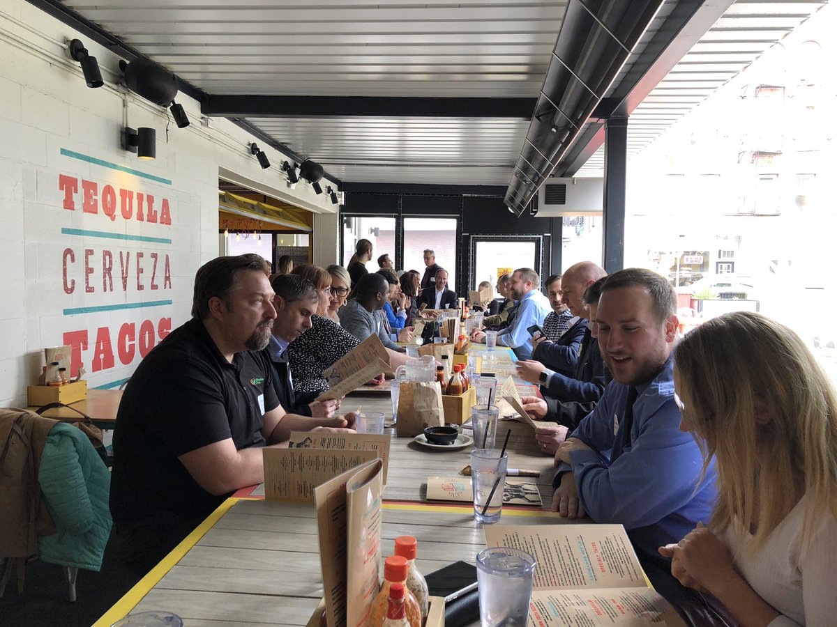 Amherst_Chamber's tweet photo. Good time @DeepSouthTaco in #Buffalo for #LunchMob! Happy #CincodeMayo! #ThursdayMotivation https://t.co/X1bhcFkkh7