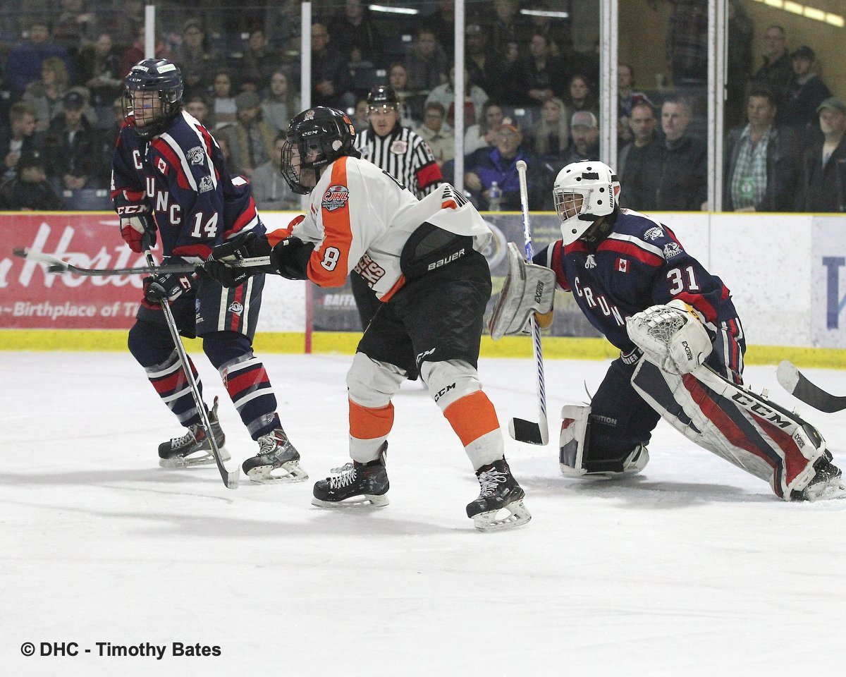 All knoitted at 3-3 after 40 minutes between <a href="/lumberjacks2017/">HEARST LUMBERJACKS</a> &amp; @CrunchNOJHL in an all-<a href="/NOJHL/">NOJHL</a> affair at the #CJHL_DHC in Cochrane. Photo credit: Tim Bates DHC / <a href="/ojhlimages/">OJHL Images DOP</a>