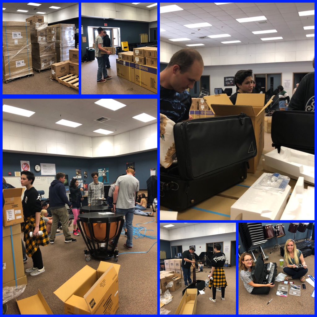 More instruments delivered @GoBHSCougars today for ALL @Beaumont_SD student! $250K+ worth. #beaumontisbest #beaumontinnovates #beaumontlearns @EbonBrown @mabarn @Kelikan00