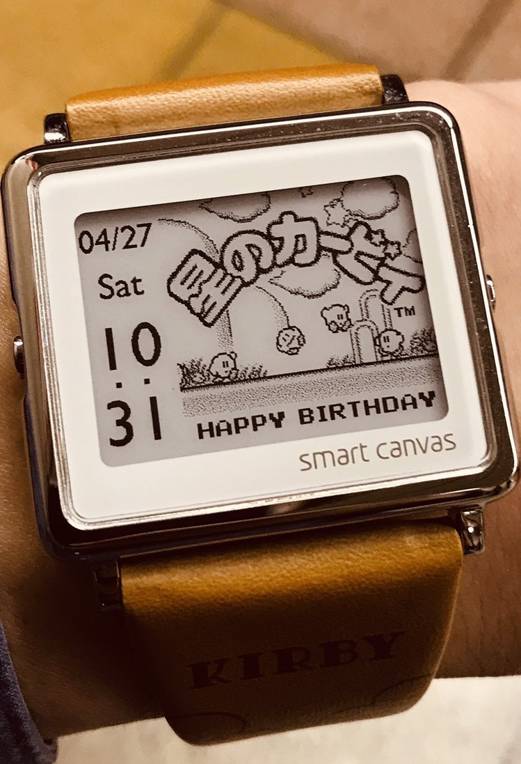 新品未使用 星のカービィ × Smart Canvas セピアカービィ柄 夢の泉柄