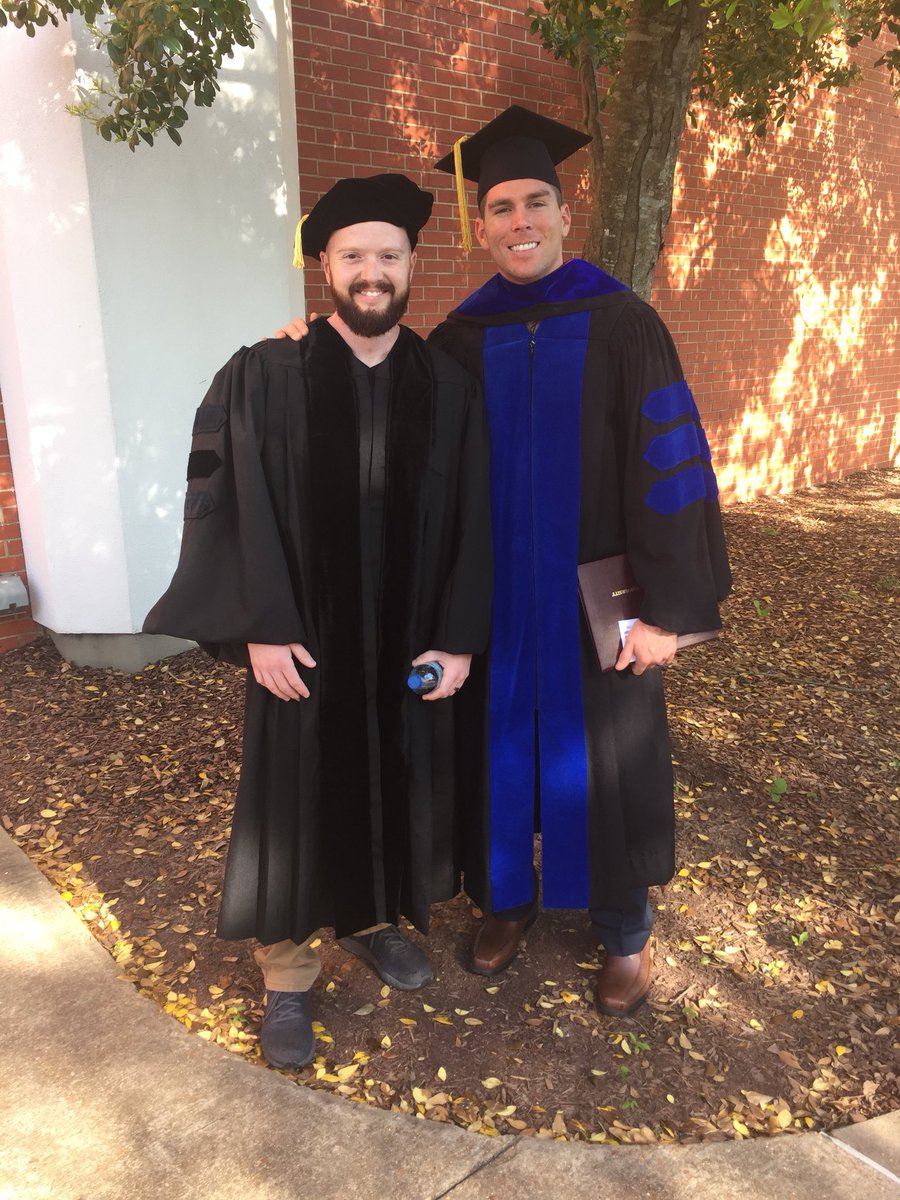 MJM_PhD's tweet photo. What an honor it was today to be able to make the trip back to MSU to hood @hswaldman  on graduation stage as he has finished his PhD! I am beyond proud to have been his mentor and lucky to have had the chance to work with him- a great man and even better friend! Congrats!!! 🎓 https://t.co/ljdplTxjww