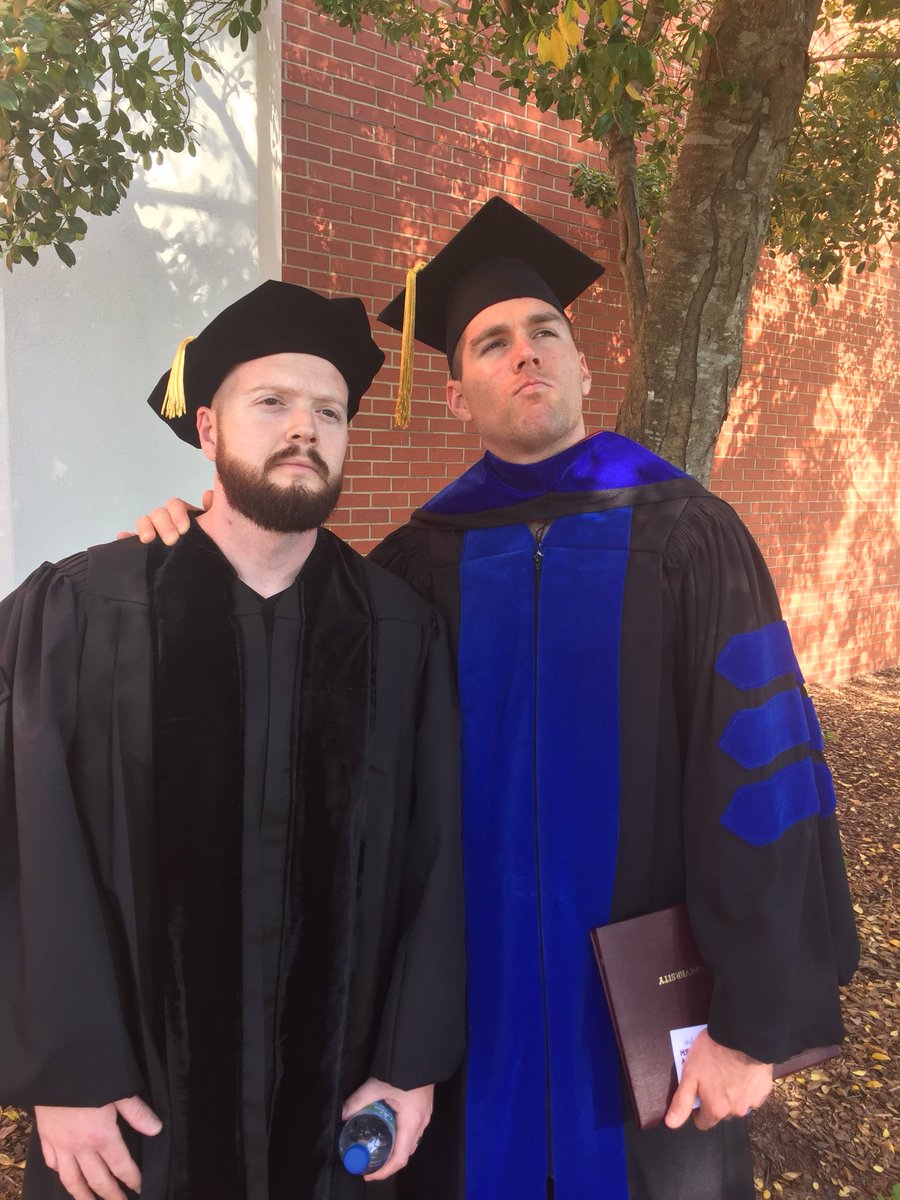 MJM_PhD's tweet photo. What an honor it was today to be able to make the trip back to MSU to hood @hswaldman  on graduation stage as he has finished his PhD! I am beyond proud to have been his mentor and lucky to have had the chance to work with him- a great man and even better friend! Congrats!!! 🎓 https://t.co/ljdplTxjww
