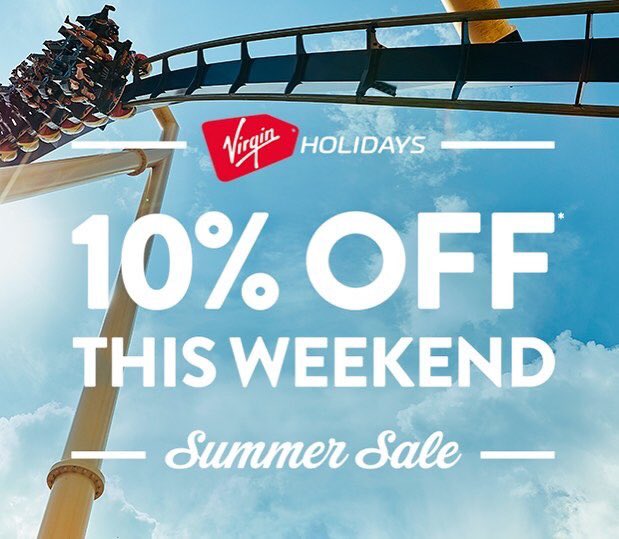 That #FridayFeeling is real with 10% off in store this weekend! 🙌 Visit us at @VirginHolidays <a href="/TweetBluewater/">Bluewater</a>. T&amp;Cs apply.