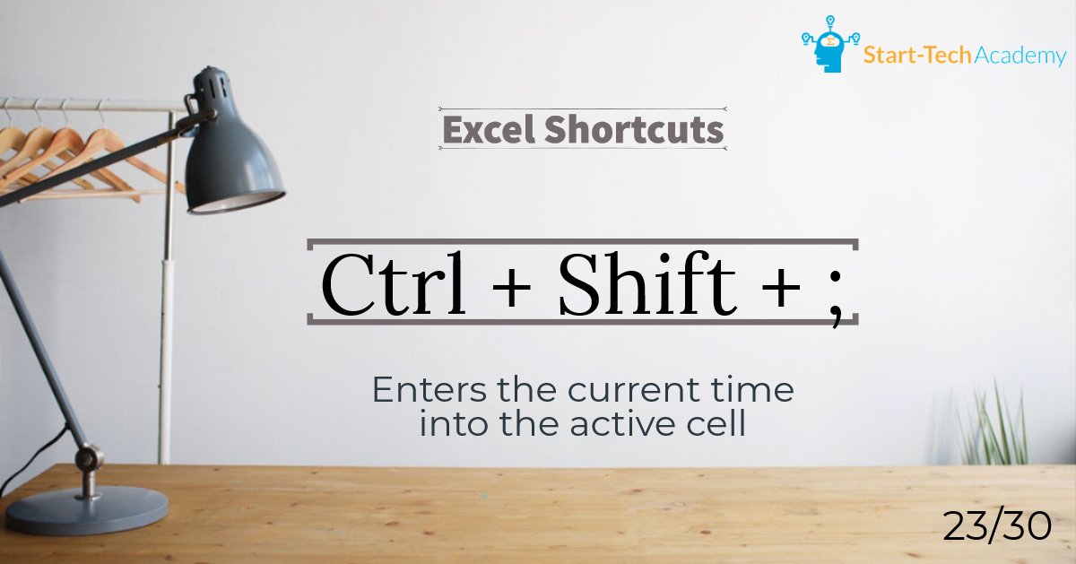 StartTechAcade1's tweet image. 30 Days - 30 Excel shortcuts (DAY 23)
Learn the most used 30 Excel shortcuts by practicing 1 shortcut a day.
To get the complete shortcuts e-book, subscribe to our mailing list at starttechacademy.com 
#Excel #MicrosoftExcel #ExcelShortcuts #ExcelTips #Ebook #ExcelTricks