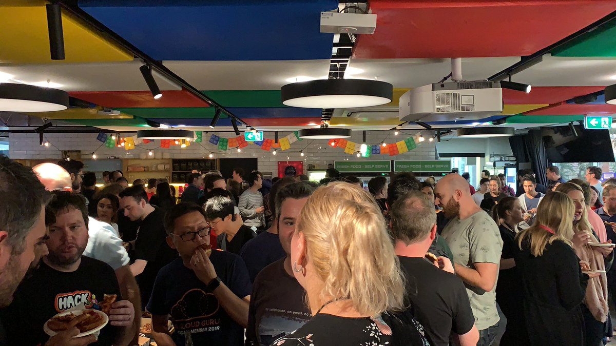 SEEK_Geek's tweet photo. Not long till the awards ceremony kicks off for #hack12. Plenty of pizza around while you wait! https://t.co/8vWdEKBx0G