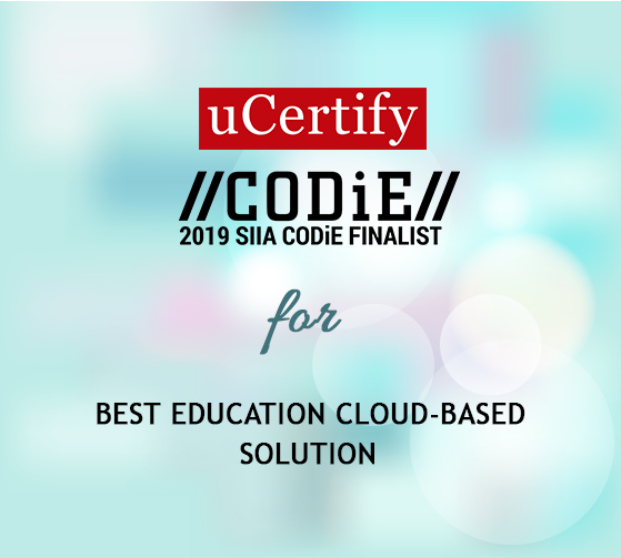 uCertify's tweet photo. @uCertify named a finalist for the 2019 @SIIA @CODiEAwards - Best Education Cloud-Based Solution.
#CODiEFinalist #CODiE2019 @SIIAEducation https://t.co/vkwT3Rjs8e