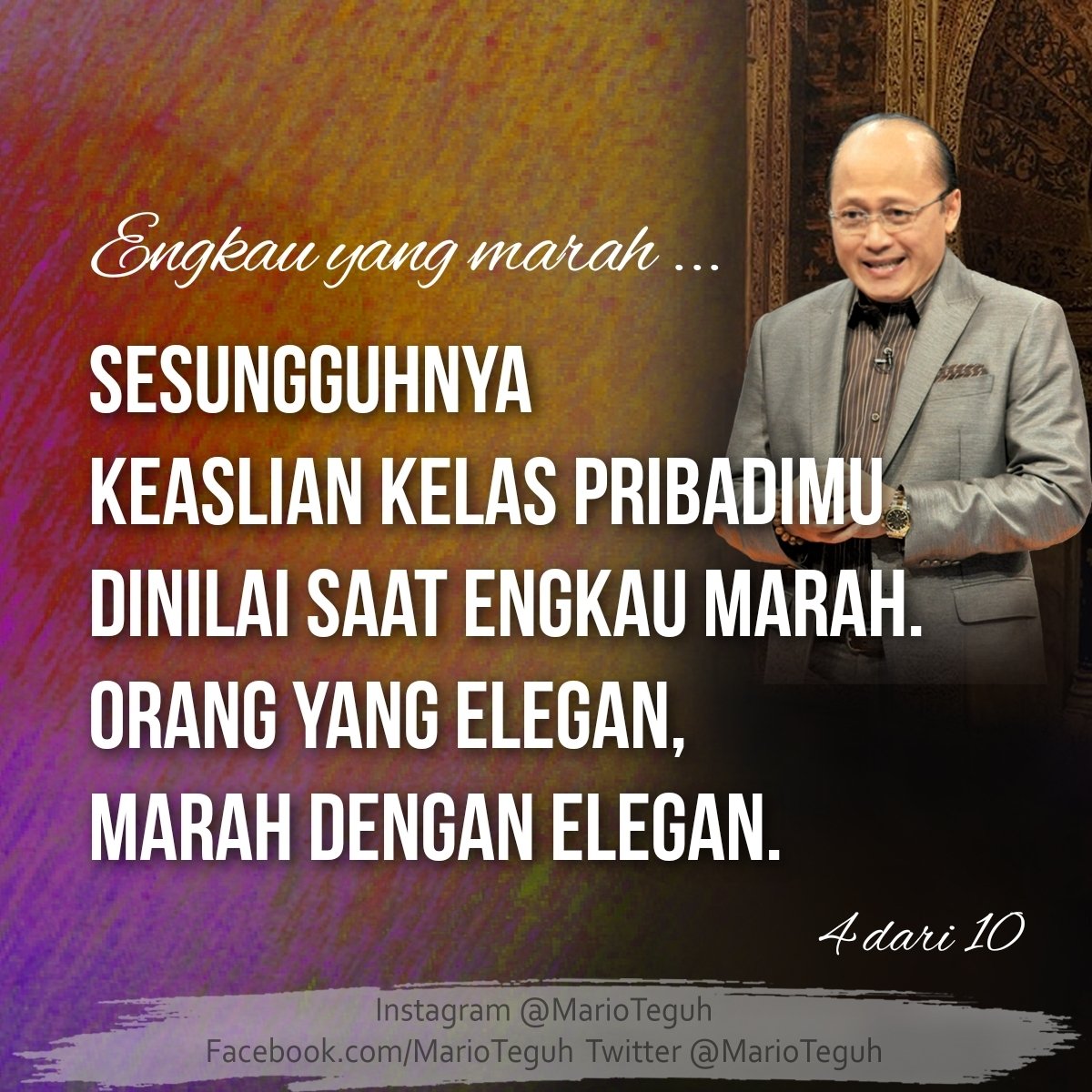 Engaku yang marah ...

Anda setuju? 💖💝💗

#MarioTeguh #motivasi #motivator #motivatorindonesia #mtgw #Motivasi #inspirasi #maroteguhEngak