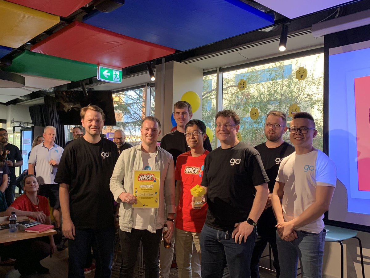 SEEK_Geek's tweet photo. The ‘Distruptor’ award goes to... Go1 + SEEK #hack12 https://t.co/IYw4dvdT14