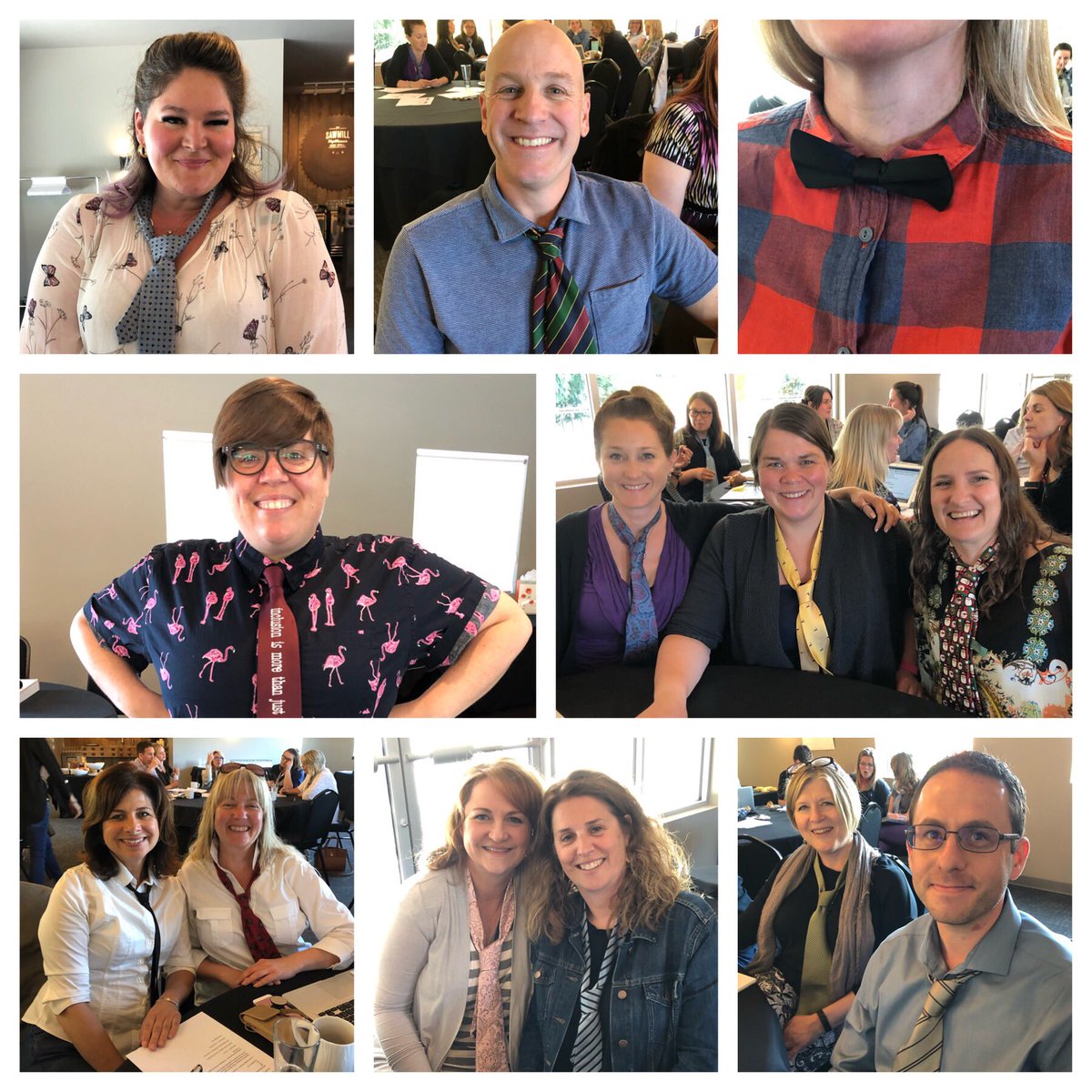 tweetsomemoore's tweet photo. “Inclusion is more than just dreaming about what school should be!” A quote on a tie as a gift from @CowichanSchools along with a roomful of teachers wearing ties in solidarity and support of inclusive education! I am truly honoured to do this work with you friends. Thank you ❤️ https://t.co/tgjne7Zk1T