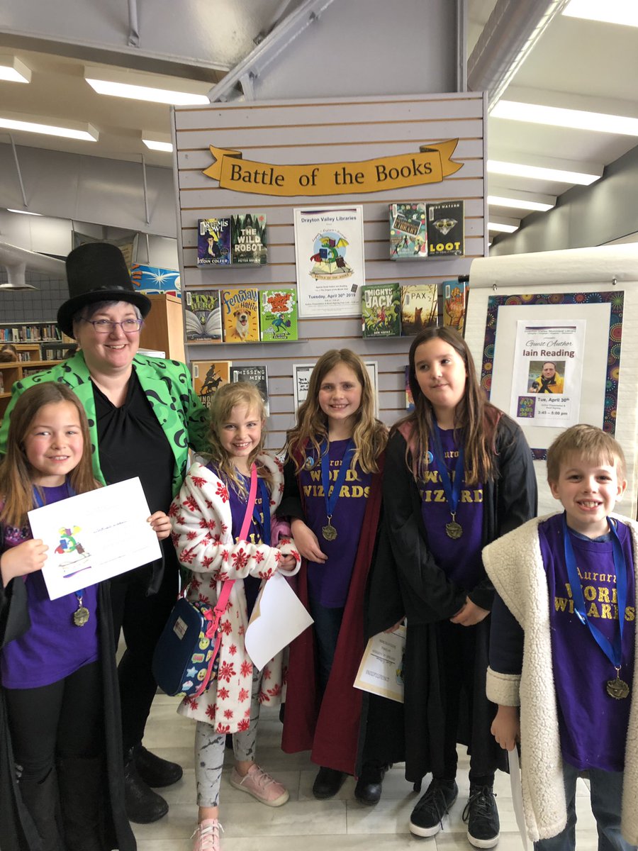Class4Gressler's tweet photo. Aurora’s team, The Word Wizards, placed first in the 2019 BOB competition. A challenging competition! #welovebooks #wrsd Thank you to all @dvlibrary who organized this great event! https://t.co/brHpbApqx3