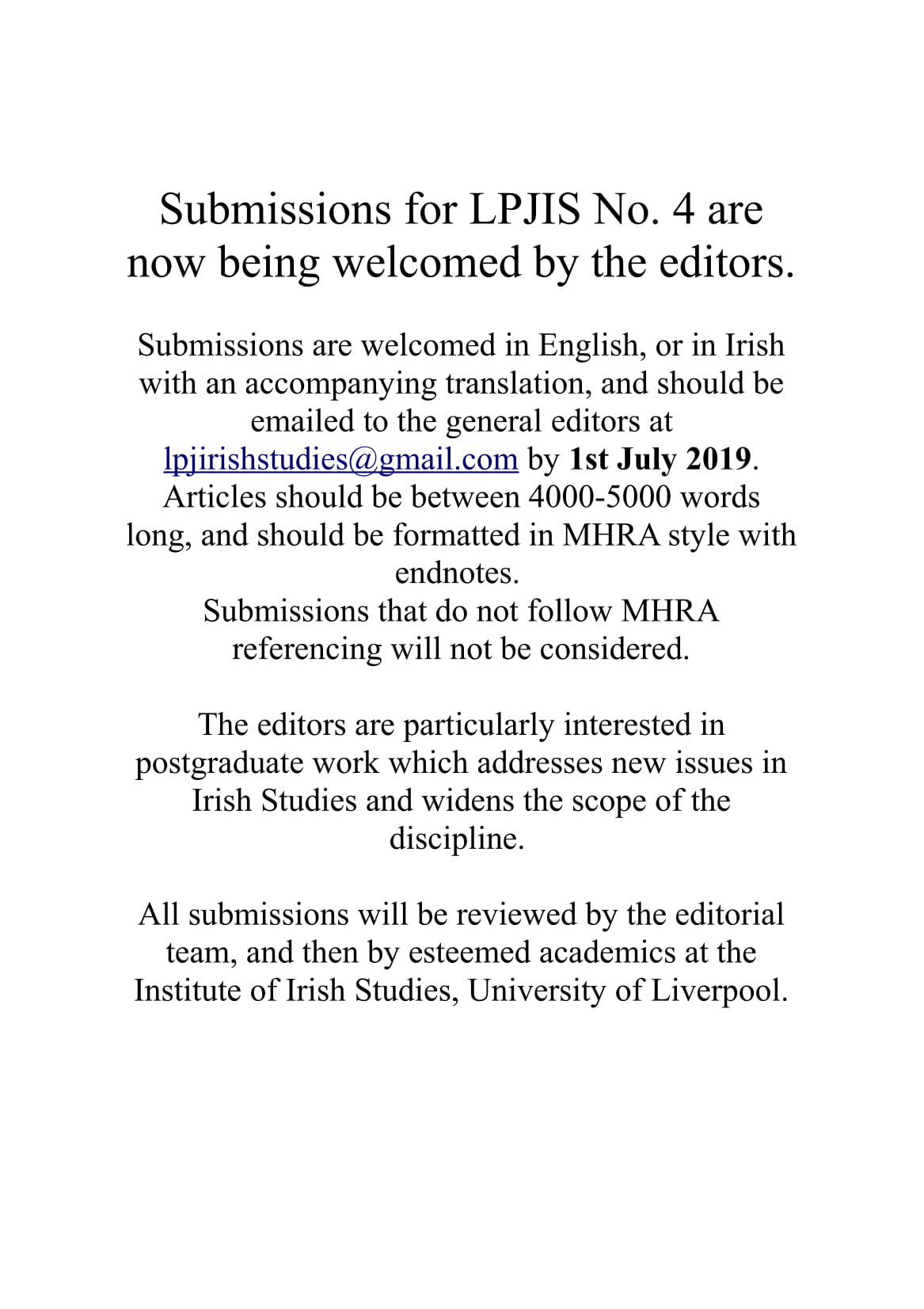 LPJIS on Twitter "CALL FOR PAPERS DEADLINE EXTENSION Now accepting