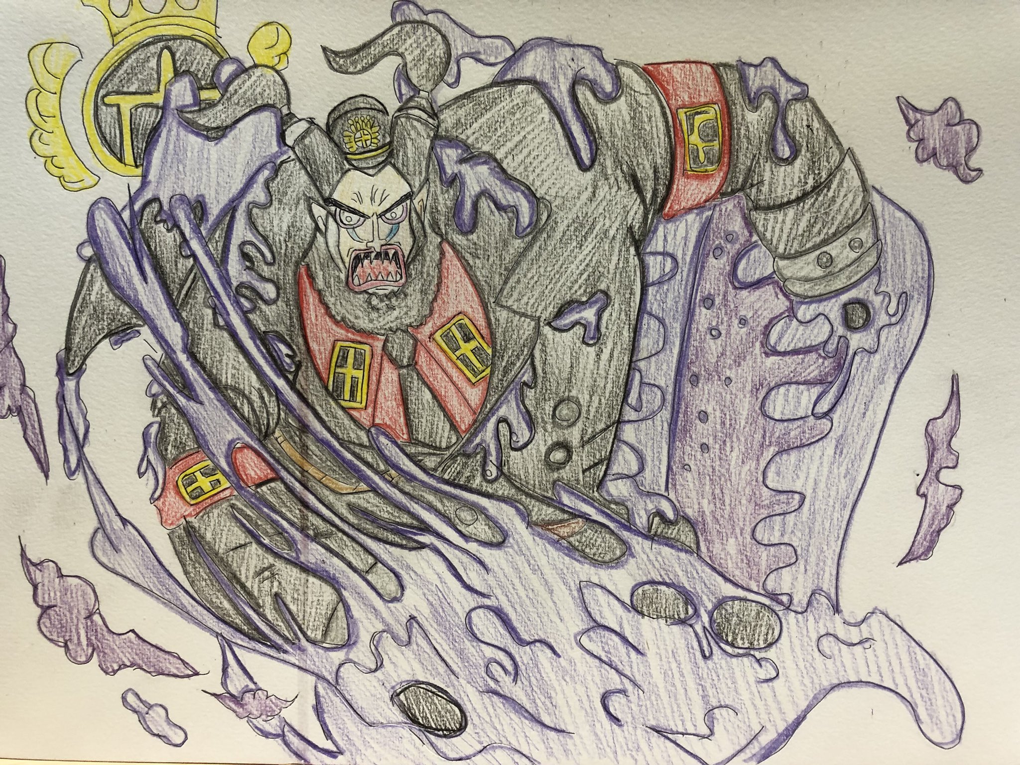 H マゼラン 超人系 パラミシア ドクドクの実 インペルダウン 海底監獄 ワンピース好きと繋がりたい 絵描きさんと繫がりたい T Co Aij0k8dior Twitter
