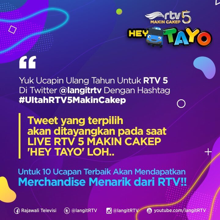 RTV on Twitter: "Guys! Mau hadiah Merchandise dari RTV ? Yuk berikan