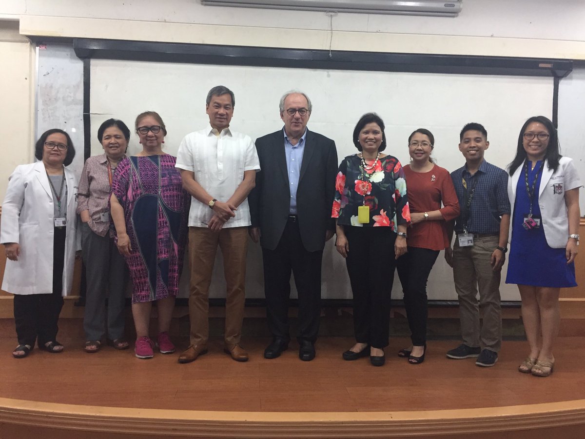 michael_brainin's tweet photo. #WorldStrokeOrg April 30: Visiting and lecturing at Stroke Unit at General Hospital Manila. Here, treatment is free, thanks to Dr. Epiphania Collantes ( the wonderful lady in the flowery blouse) and her team, there often is a long wait but all do get treatment. #michael_brainin https://t.co/XsnIkAked5
