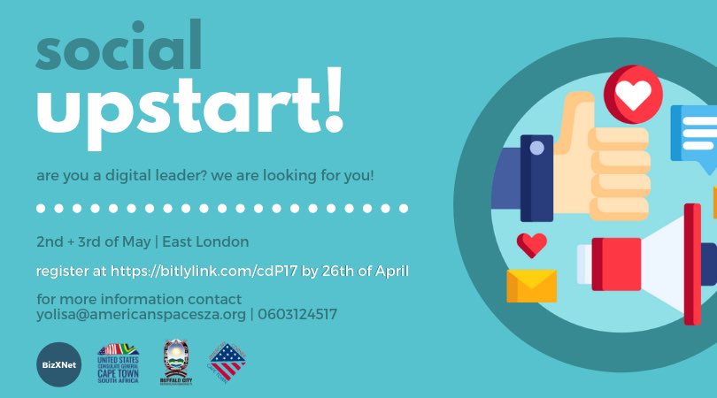 We have successfully launched #SocialUpstart in East London. How exciting!!! We aim to empower! #BizXnetEmpowers 💙
#SocialMediaTraining
#SocialMedia
#BeThere #BeHere #BeMore