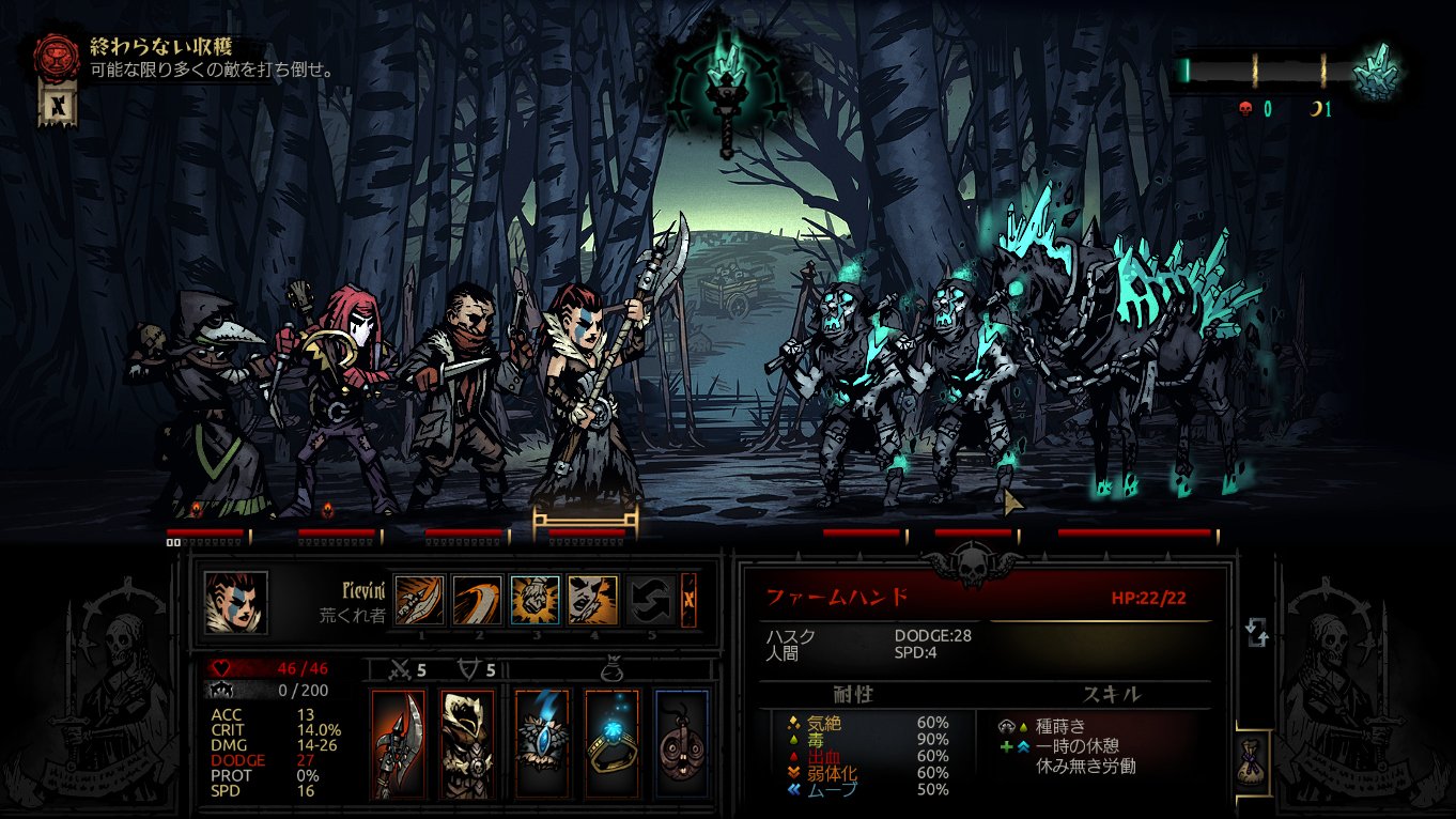 狩猫 庭9 The Color Of Madness 非公式日本語化 T Co D7nhf4smut 物凄い今頃な宣伝なんですが 裏でコッソリとpc版 ダーケストダンジョン のdlcの非公式日本語化modを制作していました ダーケストダンジョン Darkestdungeon T Co