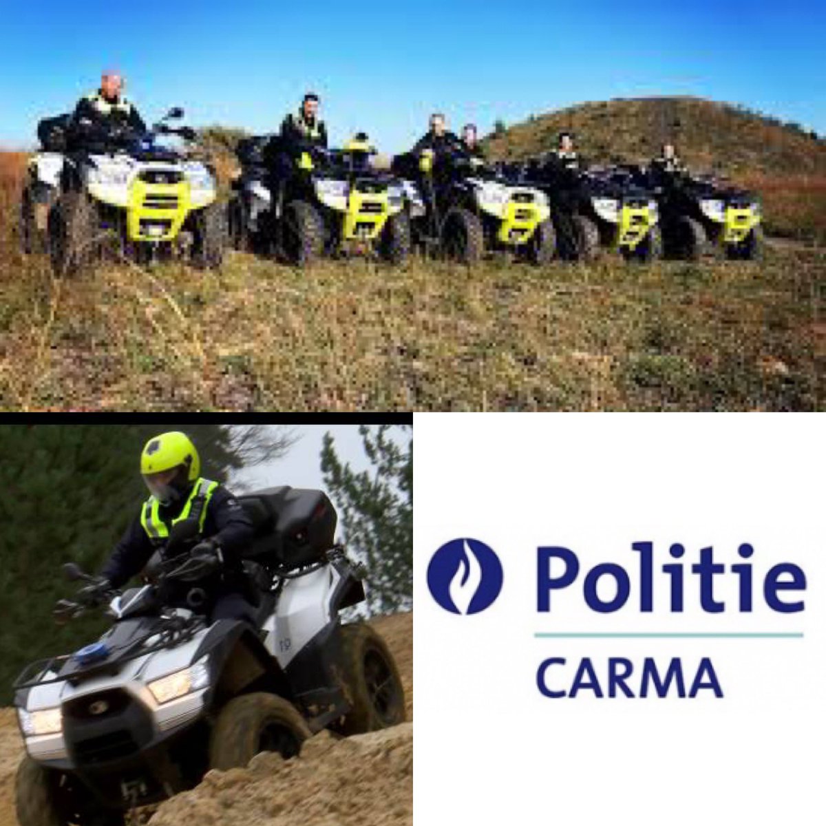 112 on Wheels News, Belgische Politie Zone CARMA (Genk) <a href="/PolitieCARMA/">Politie CARMA</a> komen met twee quads naar 112 On Wheels. 
Dit is de naam voor de  politiezone die uit de fusie van Belgische Midden- en Noordoost-Limburg is ontstaan. 
De naam verwijst onder meer naar 'Carboon' en 'Maas'