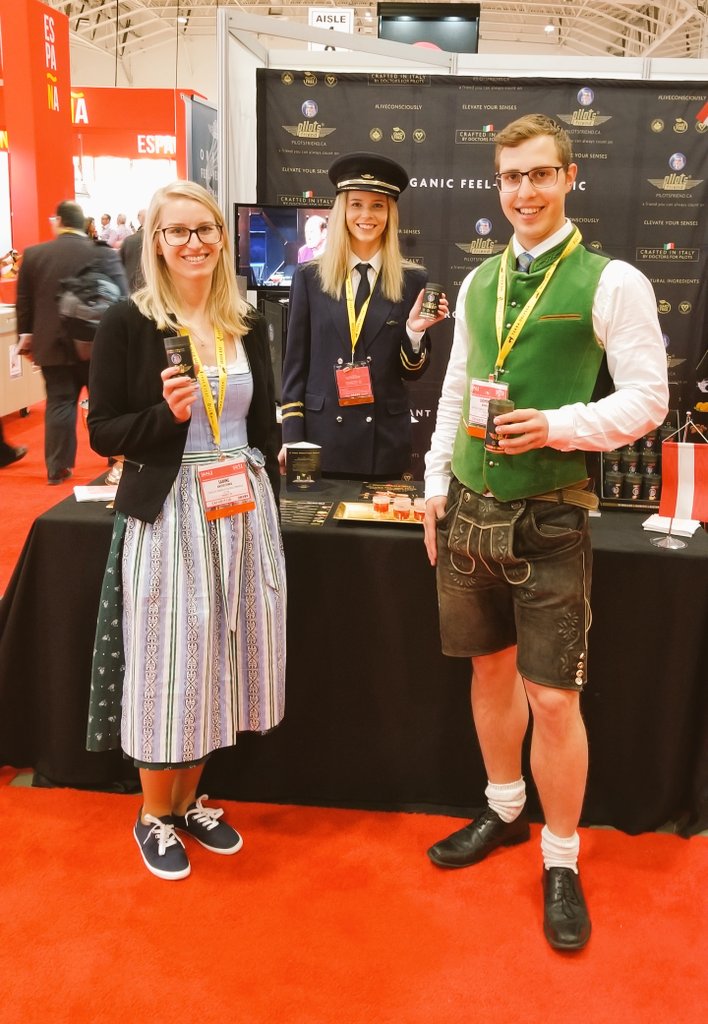 PilotsFriendCa's tweet photo. @SIALCANADA was so much fun. We felt at home presenting our PilotsFriend tonic alongside the @austrian delegation while @Italy was the country of honor during this year's show. Well, our tonic was crafted in Italy with the highest standards and completed in beautiful Salzburg. https://t.co/MQJ10zG7Cl
