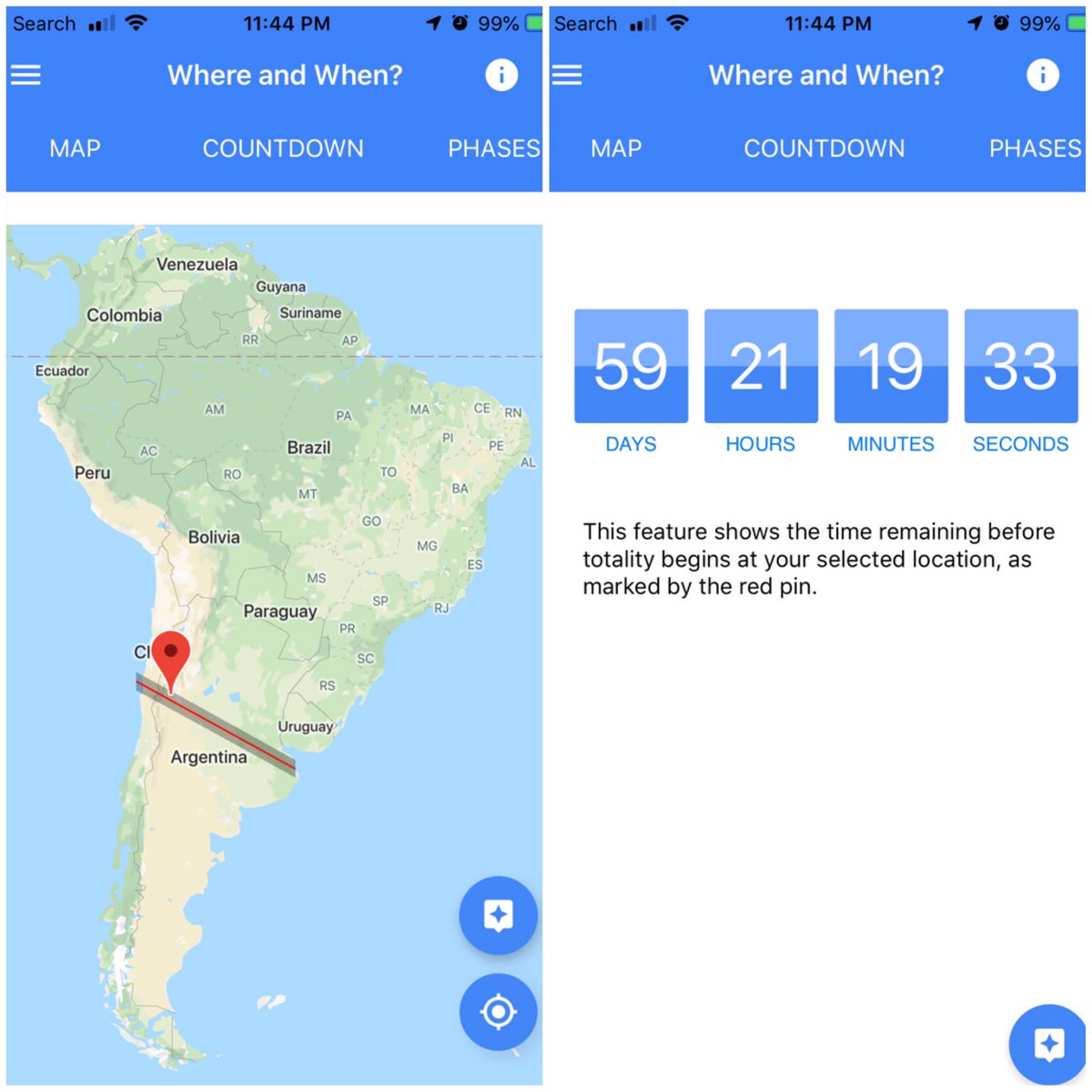 eclipsewatcher's tweet image. Less the two months till the July 2nd Tital Solar Eclipse. Have a smartphone? Get the App! Join the photo team! #EclipseCamera2019