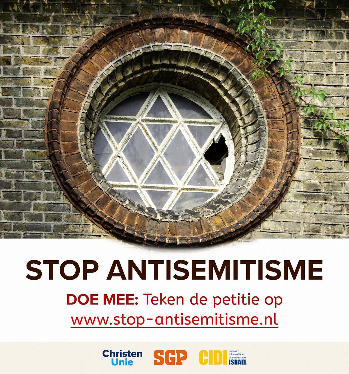 Het toenemende antisemitisme schreeuwt om een weerwoord. Laten we ons daarom in heel Europa uitspreken tegen Jodenhaat! Deel dit bericht en teken de petitie op: stop-antisemitisme.nl 💟✡️