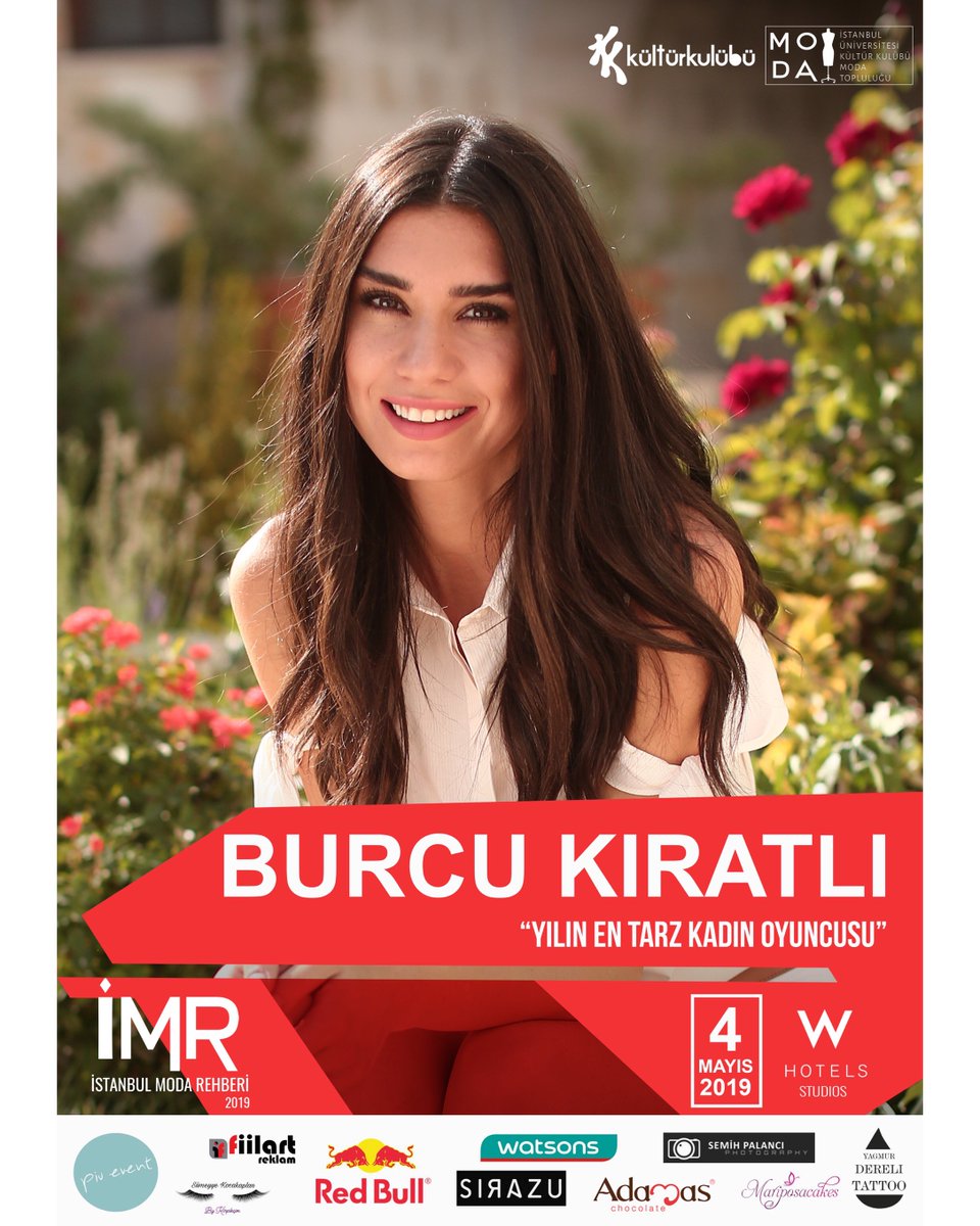4 MAYIS CUMARTESİ İSTANBUL MODA REHBERİ ‘nde YILIN EN TARZ KADIN OYUNCUSU ödülünü BURCU KIRATLI alacak! 
Detaylı bilgi için lütfen DM🌸