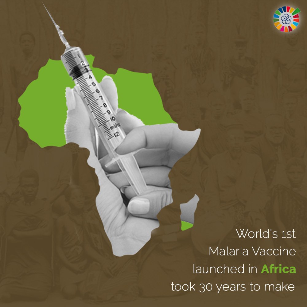 The world's first-ever #malariavaccine was launched in a pilot project in Africa's #Malawi on Tuesday. Thirty years in the making, 'RTS,S' is to date the only #vaccine that has demonstrated it can significantly #reducemalaria in children. <a href="/WHO/">World Health Organization (WHO)</a> stated. 

#UNSDGHealth #Malaria #UHC
